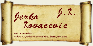 Jerko Kovačević vizit kartica